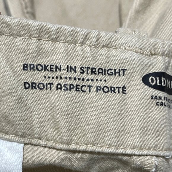 Old Navy Men's Chino Khaki Pants Size 32 Broken In Straight (READ) - Picture 4 of 5